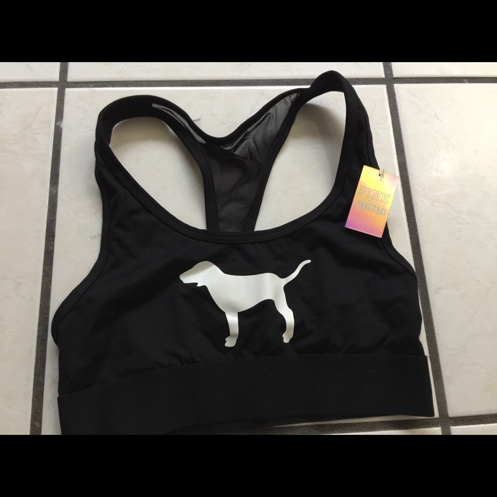 Pink Black Sport Bra
